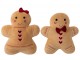Sada 2 polštářů holka a kluk Perníček Gingerbread – 45*10*49 cm J-Line by Jolipa