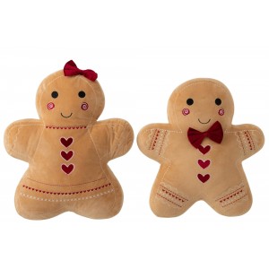 Sada 2 polštářů holka a kluk Perníček Gingerbread – 45*10*49 cm