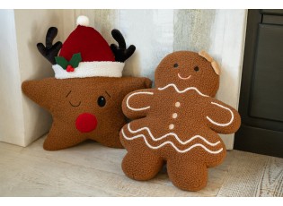 Sada 2 polštářů holka a kluk Perníček Gingerbread – 50*13*47 cm