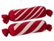 2ks veliký vánoční válcový pruhovaný polštář Candy – 75*19*19 cm J-Line by Jolipa