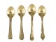 Dárková sada 4 ozdobných lžiček s nápisy (Zlatá antik barva) – 14*2*1 cm J-Line by Jolipa
