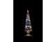 Žebrovaný skleněný stromek LED světlem M – 9*9*31 cm J-Line by Jolipa
