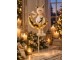Zlatá kovová svítící dekorace andílek na měsíčku LED – 19,5*11,5*50 cm J-Line by Jolipa