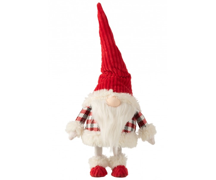 Plyšový stojící Santa Claus červenobílý s kývacím tělem – 34*33*48 cm J-Line by Jolipa