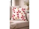 Krémový dekorační vánoční polštář cukrové hole Candy Cane – 45*45*4 cm Clayre & Eef