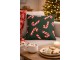 Zelený dekorační vánoční polštář cukrové hole Candy Cane – 45*45*4 cm Clayre & Eef