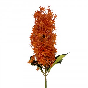 Dekorační větvička s oranžovým květem Clayre & Eef – 90 cm