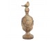Dekorativní keramická figurka Clayre & Eef šedá – Ø 12*36 cm Clayre & Eef