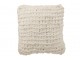 Bílý pletený polštář s velkými oky – 50*50*15 cm J-Line by Jolipa