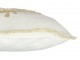 Bílozlatý polštář s vyšívaným stromkem a třásněmi – 45*45*12 cm J-Line by Jolipa