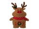 Hnědý vánoční polštář veselý Sob Christmas Joy – 36*11*48 cm J-Line by Jolipa