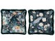 Sada 2 polštářů Flowers + Birds z tmavě zeleného polyesteru – 45*45*15 cm J-Line by Jolipa