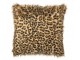 Polštář s leopardím vzorem rezavě hnědá a béžová – 45*45*14 cm J-Line by Jolipa