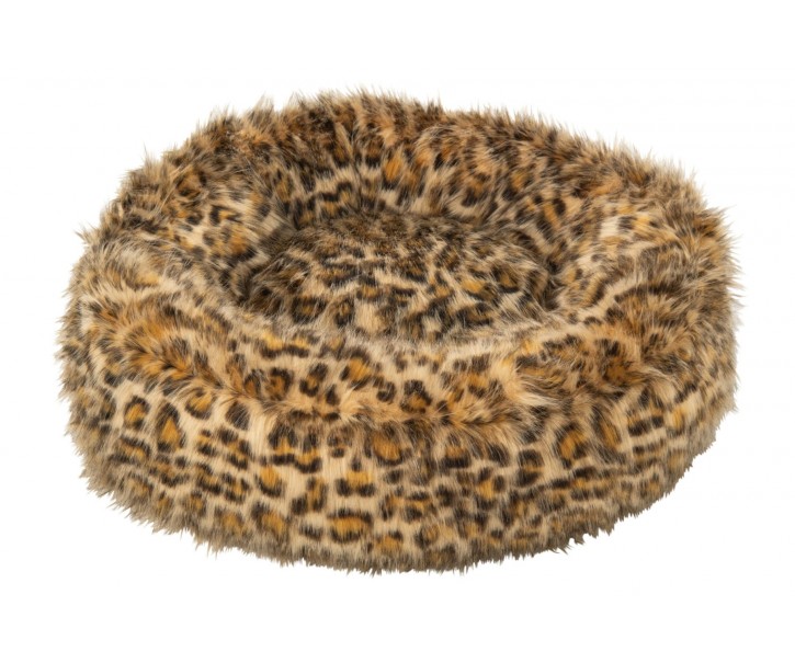Pelíšek pro kočky s leopardím vzorem rezavě hnědá a béžová – 50*20*16 cm J-Line by Jolipa