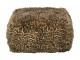 Taburet s leopardím vzorem rezavě hnědá a béžová – 70*70*45 cm J-Line by Jolipa