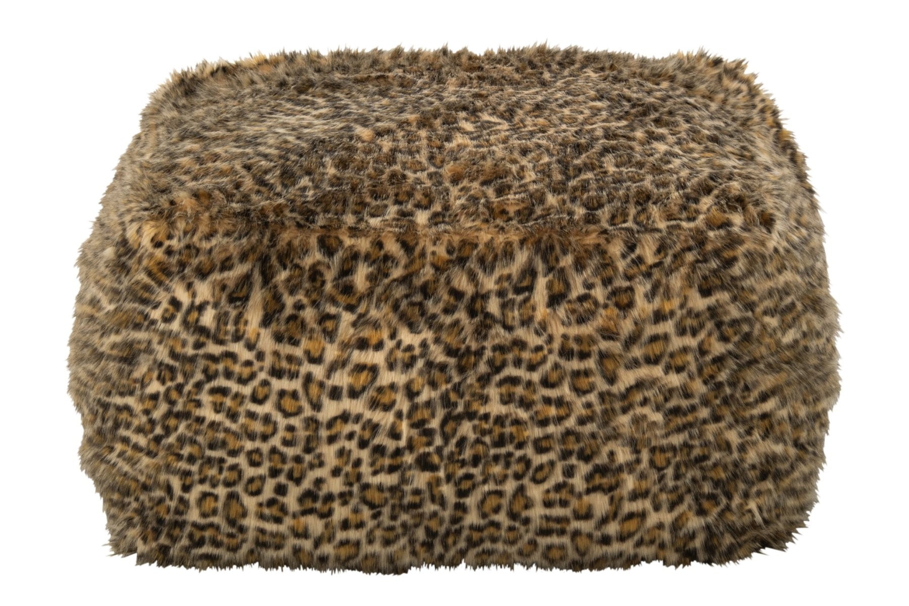 Taburet s leopardím vzorem rezavě hnědá a béžová – 70*70*45 cm J-Line by Jolipa Taburet s leopardím vzorem rezavě hnědá a béžová – 70*70*45 cm J-Line by Jolipa