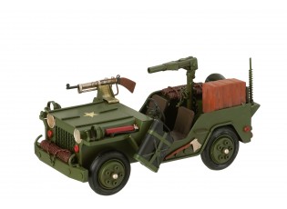 Kovový retro model vojenský Jeep Willys – 26*13*13,5 cm
