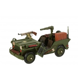 Kovový retro model vojenský Jeep Willys – 26*13*13,5 cm