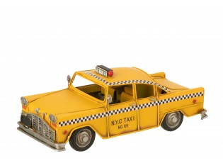 Kovový žlutý retro model americké N.Y.C. Taxi – 28*12,5*11 cm