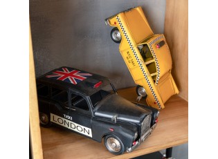 Kovový žlutý retro model americké N.Y.C. Taxi – 28*12,5*11 cm