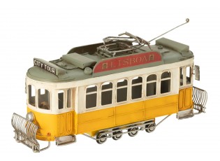 Kovový retro model lisabonské tramvaje Lisboa – 32*10*16 cm