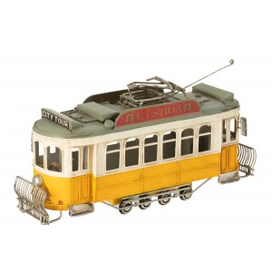 Kovový retro model lisabonské tramvaje Lisboa – 32*10*16 cm