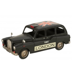 Kovový černý retro model Taxi London – 32*13*14 cm