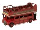 Červený retro kovový model dvoupatrový autobus London City – 32*12*17 cm J-Line by Jolipa
