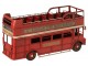 Červený retro kovový model dvoupatrový autobus London City – 32*12*17 cm J-Line by Jolipa