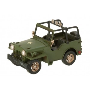 4X4 kov dekorativní khaki zelený antik – 17*9,5*9,5 cm