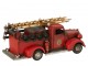 Červený retro kovový model hasičský vůz – 31*12*14 cm J-Line by Jolipa