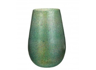 Velký zelený skleněný svícen Tom Green – Ø 17*26 cm