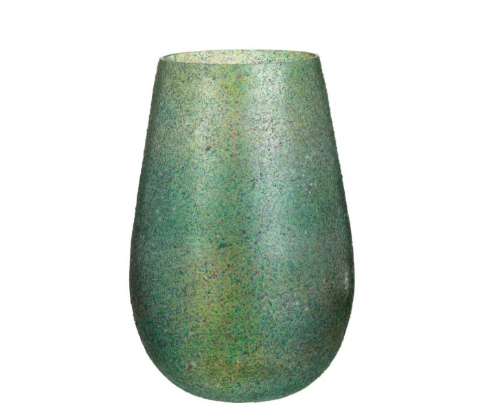 Velký zelený skleněný svícen Tom Green – Ø 17*26 cm J-Line by Jolipa