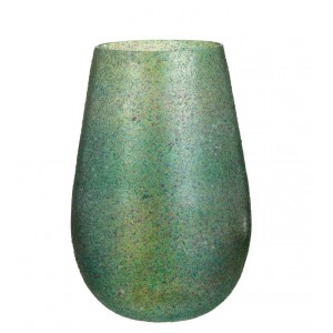 Velký zelený skleněný svícen Tom Green – Ø 17*26 cm