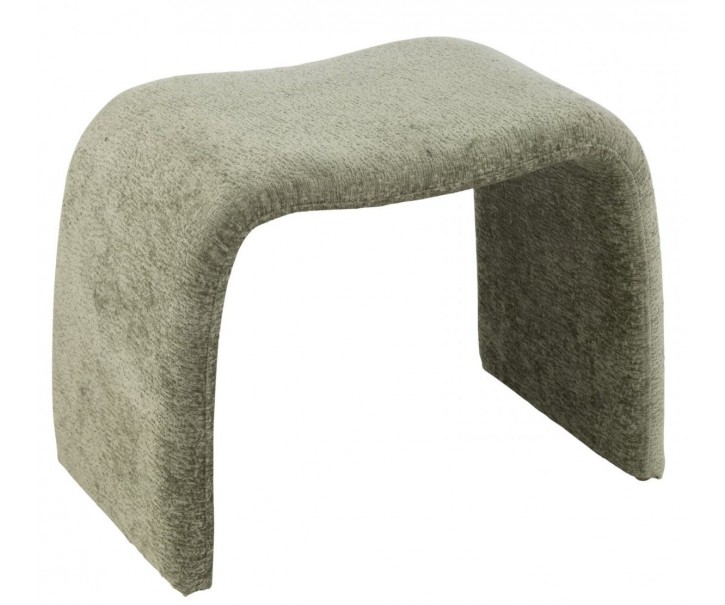 Mátově zelená textilní stolička ve tvaru N Anise Mint – 61*37*47 cm J-Line by Jolipa