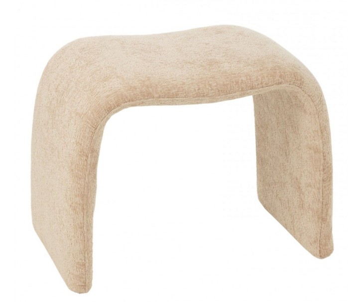 Béžová polstrovaná stolička ve tvaru N Anise Beige – 61*37*47 cm J-Line by Jolipa