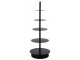 Černý kovový regál/ etažér Rack Iron Black – 70*70*180 cm J-Line by Jolipa