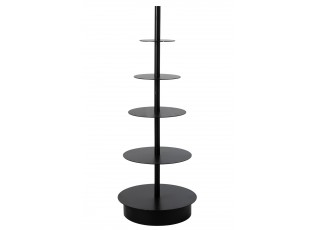Černý kovový regál/ etažér Rack Iron Black – 70*70*180 cm