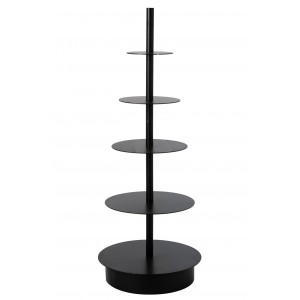 Černý kovový regál/ etažér Rack Iron Black – 70*70*180 cm