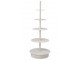 Bílý antik kovový regál/ etažér Rack Iron White – 70*70*180 cm J-Line by Jolipa