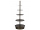 Mosazný antik kovový regál/ etažér Rack Iron Brass – 70*70*180 cm J-Line by Jolipa