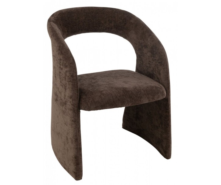 Hnědá čalouněná židle Anise Brown – 65*66*86 cm J-Line by Jolipa