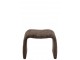 Hnědá čalouněná stolička ve tvaru N Anise Brown – 61*37*47 cm J-Line by Jolipa