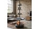 Černý kovový regál/ etažér Rack Iron Black – 70*70*180 cm J-Line by Jolipa