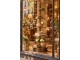 Mosazný antik kovový regál/ etažér Rack Iron Brass – 70*70*180 cm J-Line by Jolipa
