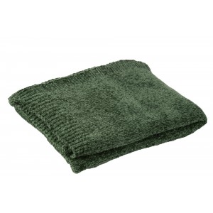 Tmavě zelený žinylkový pléd Chenill Green – 130*170 cm