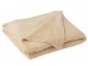 Béžový žinylkový pléd Chenill Beige – 130*170*1 cm J-Line by Jolipa