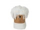 Bílý žinylkový pléd s třásněmi Chenill Fringe White – 130*170*1 cm J-Line by Jolipa