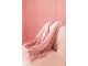 Růžový žinylkový pléd s třásněmi Chenill Fringe Rose – 130*170*1 cm J-Line by Jolipa