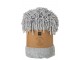 Šedý žinylkový pléd s třásněmi Chenill Fringe Grey – 130*170*1 cm J-Line by Jolipa